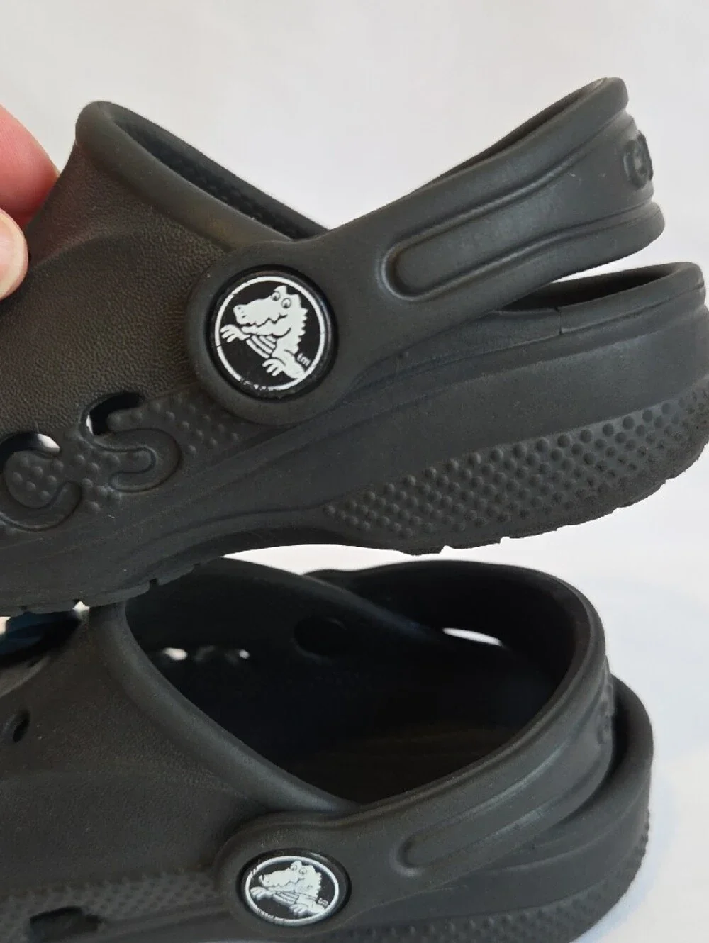 CROCS Black Kids' Clogs with Colorful Dino and Character Charms